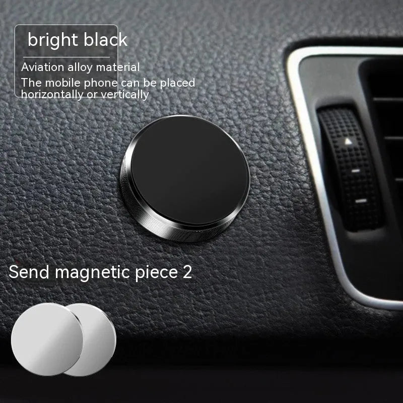 Zinc alloy dot magnetic car phone holder mounted on a car air vent.