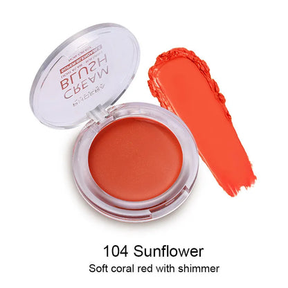 PHOERA Light and Brightening Blush Cream pot in one of eight colours: Freesia, Peach, Strawberry, Sunflower, Dusk, Sunset, Grape, or Berry.