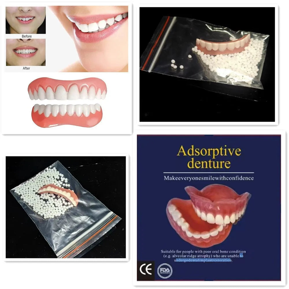 Silicone simulation denture socket dental training model with upper and lower teeth in colour box