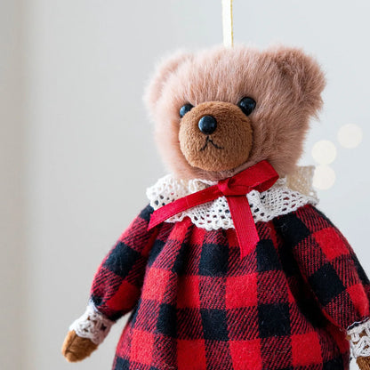 Cloth plush toy couple set showing a gentleman bear and a princess bear in cartoon style.