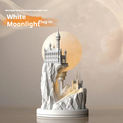 White composite gypsum table lamp with wire control switch for bedroom use