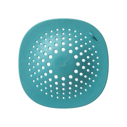 Square TPR rubber sink drain stopper measuring 145mm in dark grey, orange, white, green, and blue colour options