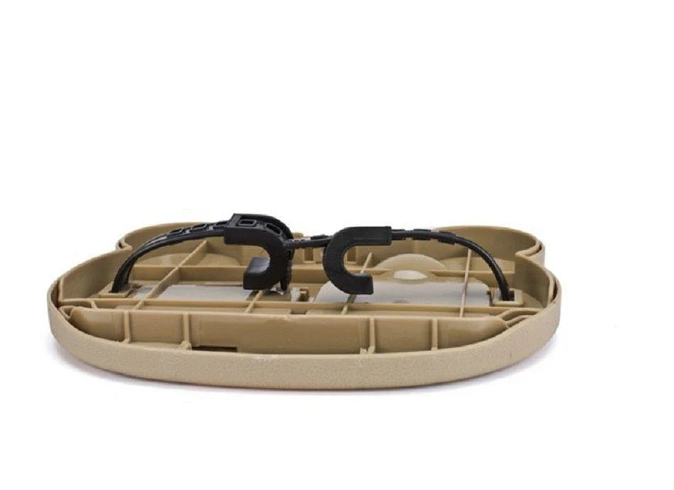 Adjustable car seat tray with spacious surface, side hooks, and compact design for in-vehicle use