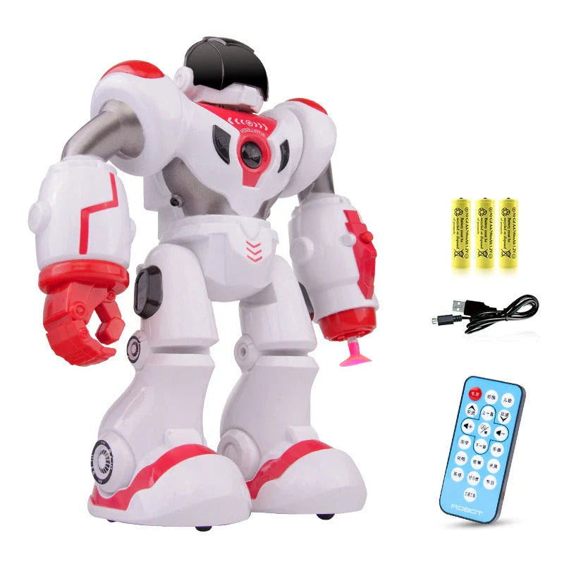 Remote control dancing robot toy with gesture controls, autonomous navigation, and customizable dance routines