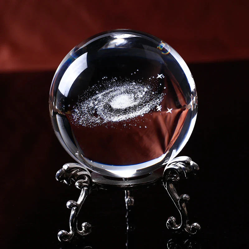 Captivating Galaxy Crystal Ball, a mesmerising celestial-inspired orb crafted with premium K9 crystal