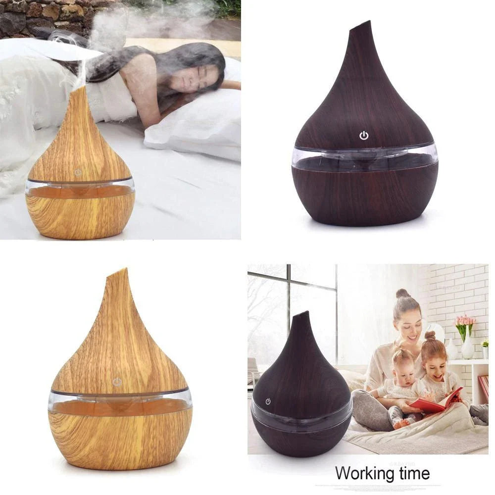 Elegant ultrasonic essential oil diffuser with whisper-soft mist and soothing aromas for relaxing home ambience