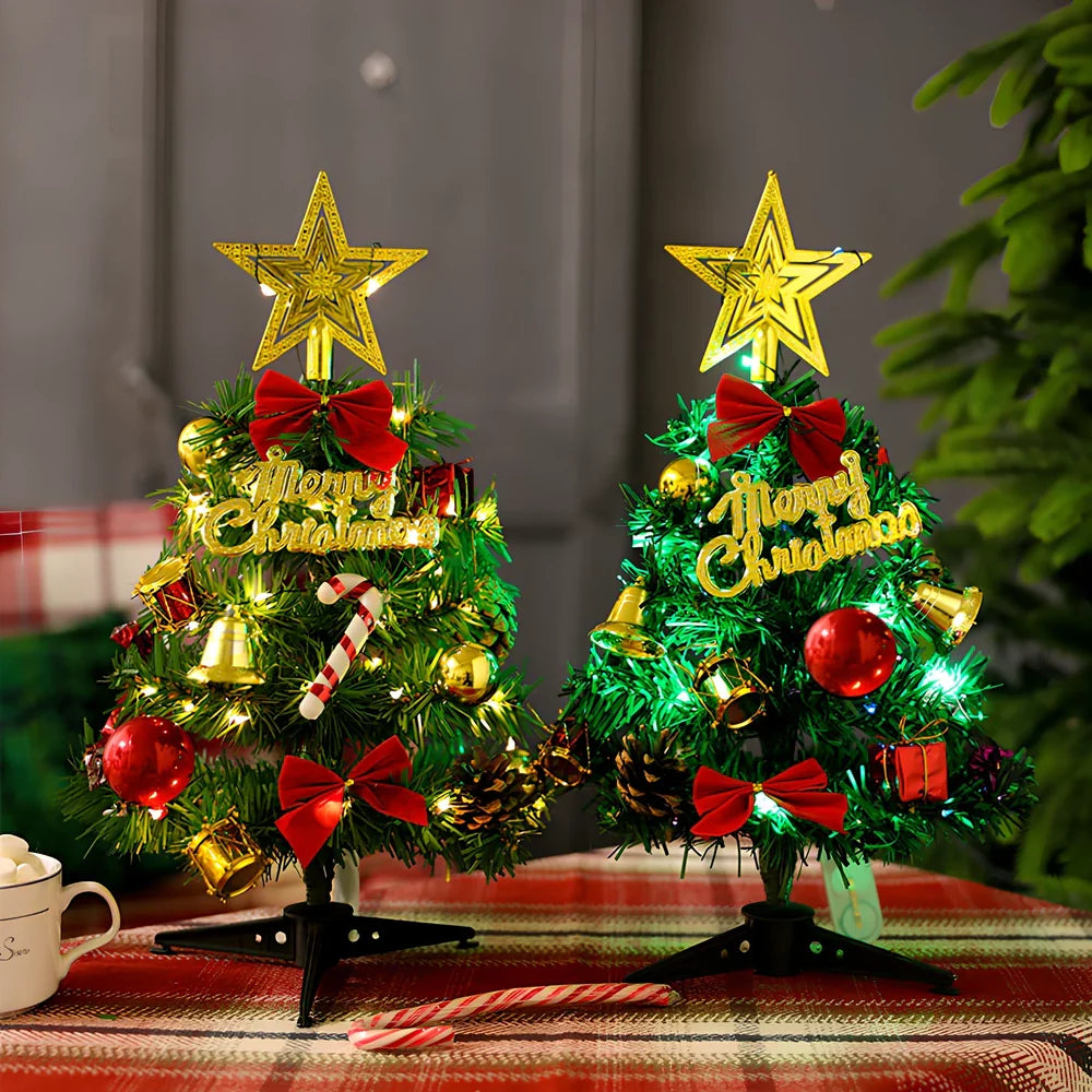 30cm PVC mini Christmas tree with 180g weight for compact holiday decorating