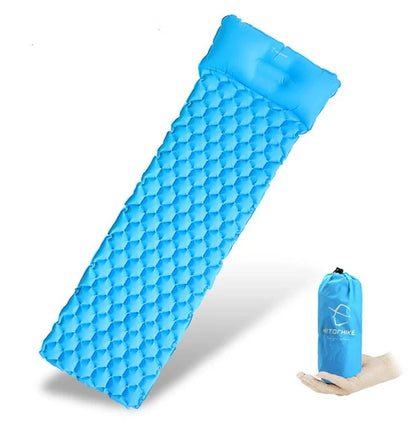 Premium inflatable camping mattress with honeycomb design for outdoor adventures