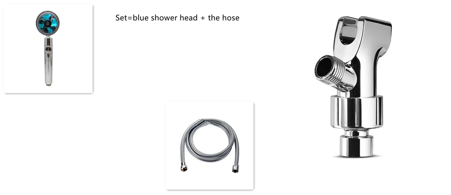360° Rotating Shower Head with Built-In Fan - Premium ABS Plastic Construction, Water-Saving High-Pressure Spray
