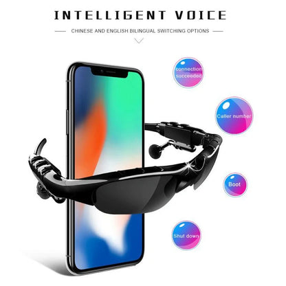 Bluetooth 5.0 Smart Sunglasses with Wireless Headphones and Microphone