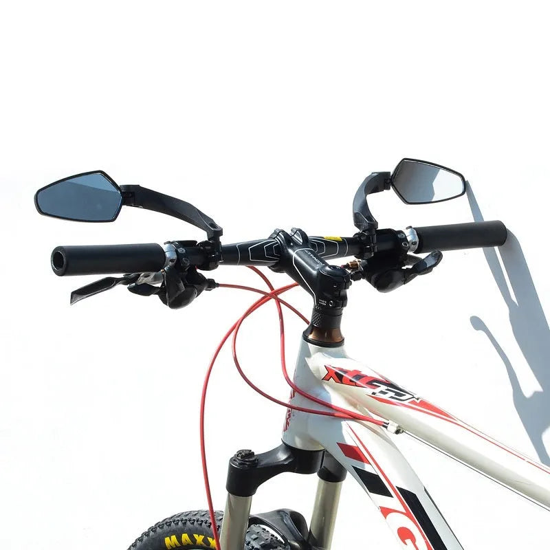Bicycle rearview mirror rotatable mountain bike mirror acrylic PMMA material 210mm x 102.5mm for road cycling safety black colour universal fit