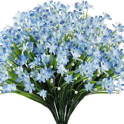 Starry sky design artificial green plant, 37cm tall, in a choice of six colours.