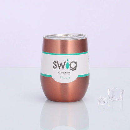 Insulated Stainless Steel Wine Tumbler - 12oz Double-Wall Vacuum Cup in Various Colors