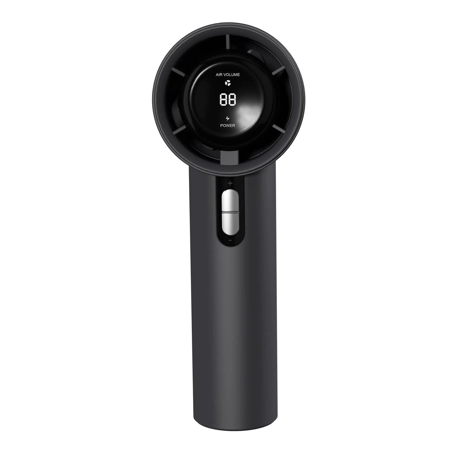 Portable handheld fan with semiconductor cooling, 3000mAh battery, and adjustable wind speeds