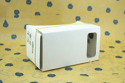 VR Cardboard Glasses foldable headset for 6-inch smartphones with 3D lenses and adjustable straps