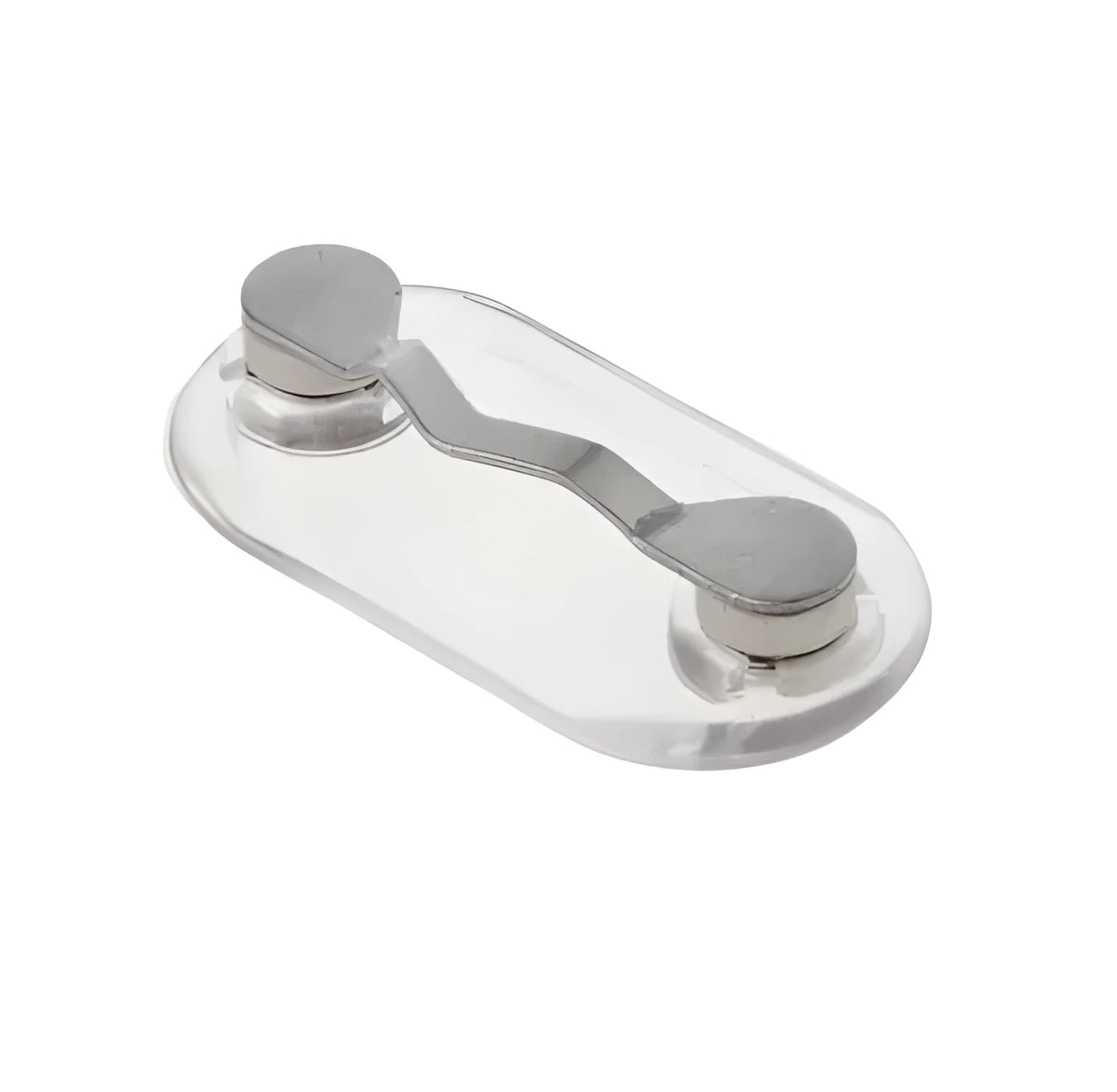 Magnetic glasses holder in black or silver, ABS and stainless steel travel storage bracket
