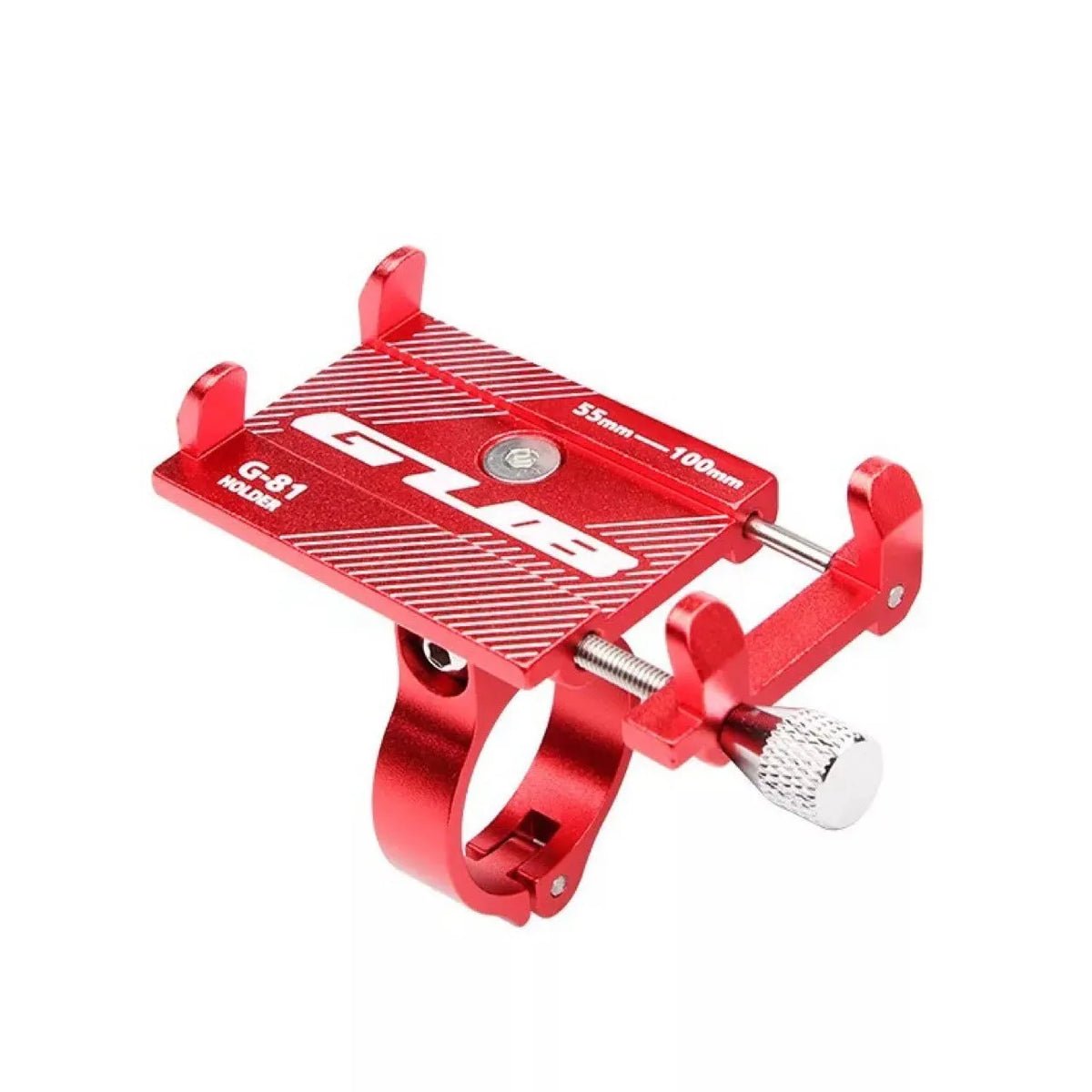 Aluminium bicycle phone holder with 360-degree rotation mounted on handlebars