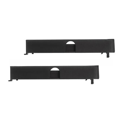 Black PS4 Pro hard drive bottom cover replacement part, showing clip details and ABS plastic construction.