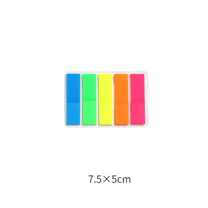 Handwritten label adhesive sticker set showing grid layouts, sticky notes, and A6 rulers on paper