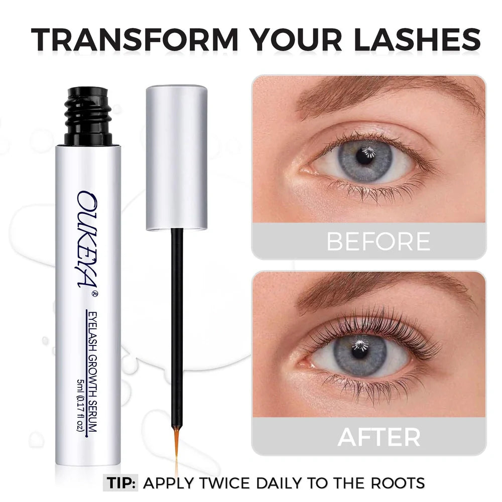 Silver packaged eyelash nutrient solution with 5ML growth essence for lash care