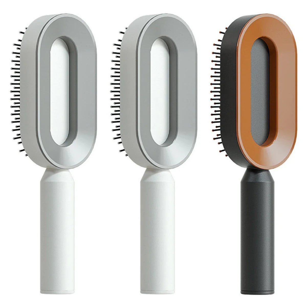 Premium self-cleaning hair brush with airbag massage technology for smooth, healthy hair