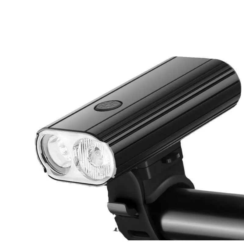 Aluminium alloy bicycle headlight with USB Type-C charging port and quick release mounting base