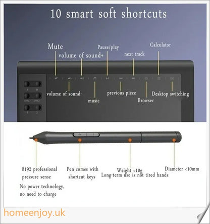 Professional Artist Digital Drawing Sketch Pad with stylus pen and wide high-resolution screen for creative digital artwork