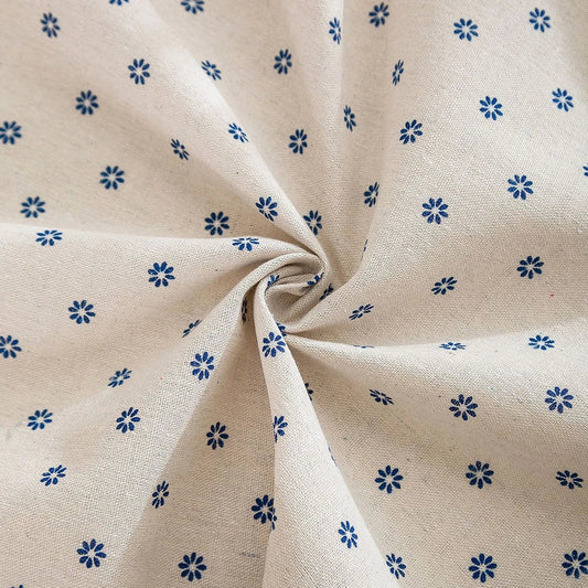 A round cotton linen tablecloth with a floral print and tassels, perfect for enhancing your dining experience.