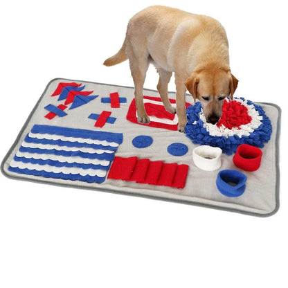 A premium-quality dog snuffle mat with a maze-like design, encouraging your pup to sniff and forage for hidden treats.