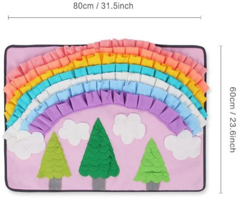 A premium-quality dog snuffle mat with a maze-like design, encouraging your pup to sniff and forage for hidden treats.