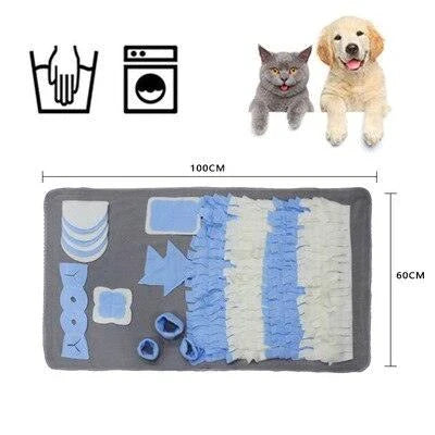 A premium-quality dog snuffle mat with a maze-like design, encouraging your pup to sniff and forage for hidden treats.