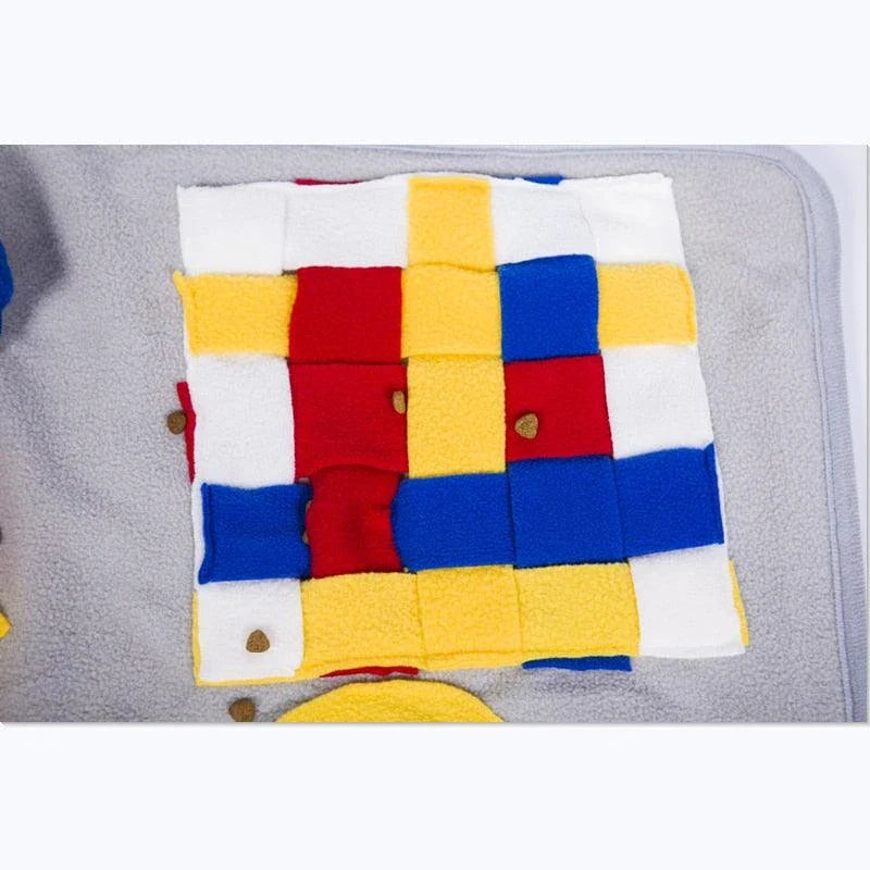A premium-quality dog snuffle mat with a maze-like design, encouraging your pup to sniff and forage for hidden treats.