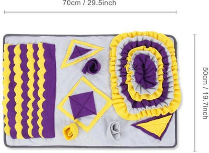 A premium-quality dog snuffle mat with a maze-like design, encouraging your pup to sniff and forage for hidden treats.