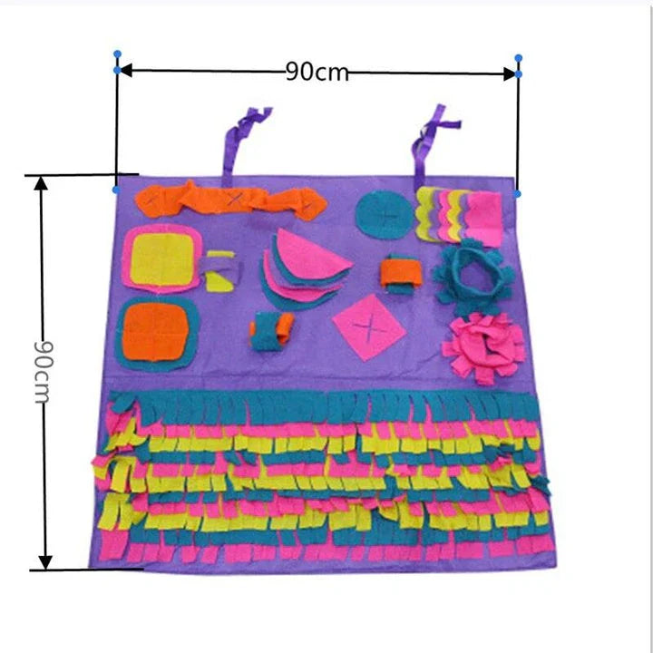 A premium-quality dog snuffle mat with a maze-like design, encouraging your pup to sniff and forage for hidden treats.