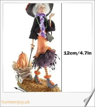Bewitching Figure, Collectible Tabletop Witch Figurine with unique designs for Halloween decor