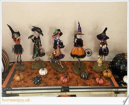 Bewitching Figure, Collectible Tabletop Witch Figurine with unique designs for Halloween decor