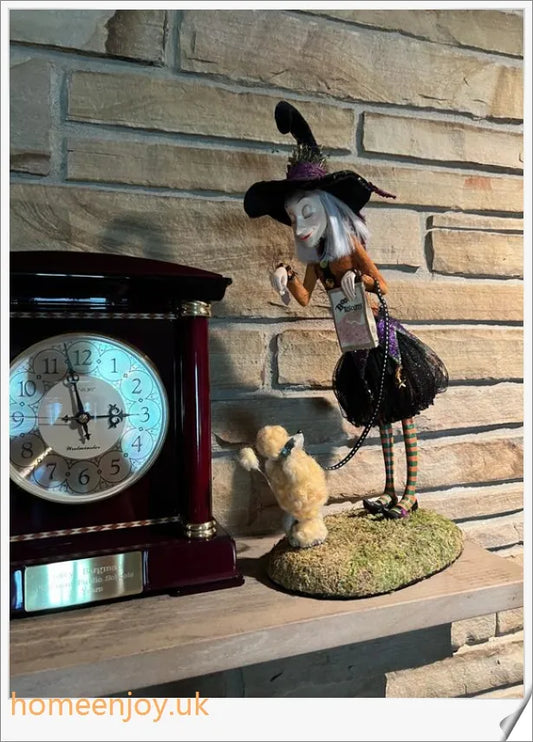 Bewitching Figure, Collectible Tabletop Witch Figurine with unique designs for Halloween decor