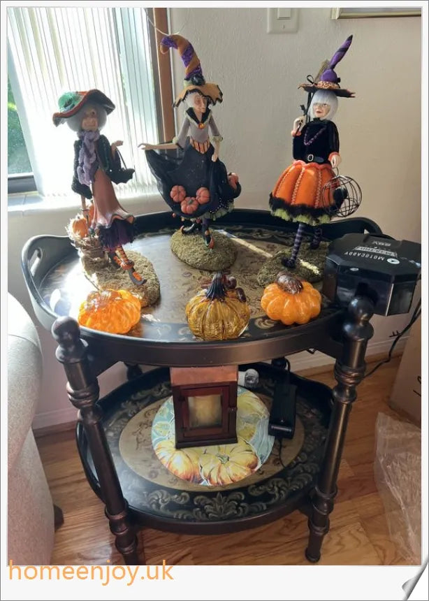 Bewitching Figure, Collectible Tabletop Witch Figurine with unique designs for Halloween decor