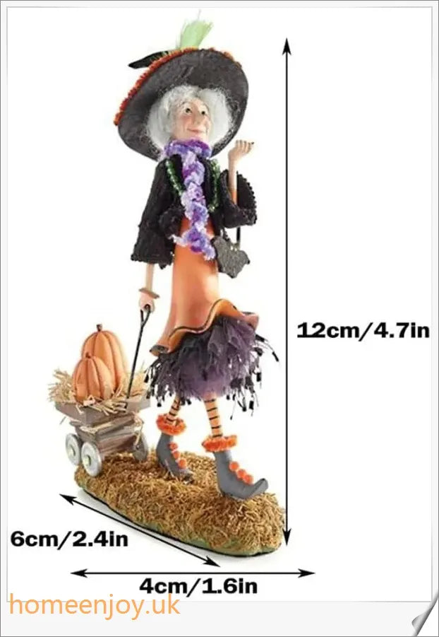 Bewitching Figure, Collectible Tabletop Witch Figurine with unique designs for Halloween decor