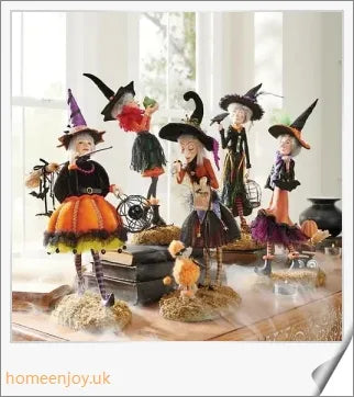 Bewitching Figure, Collectible Tabletop Witch Figurine with unique designs for Halloween decor