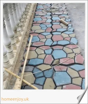 Garden Path Maker Mold by Trabyhand - Create custom cement or red mud garden paths with a natural, earthy stone effect