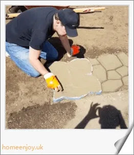 Garden Path Maker Mold by Trabyhand - Create custom cement or red mud garden paths with a natural, earthy stone effect