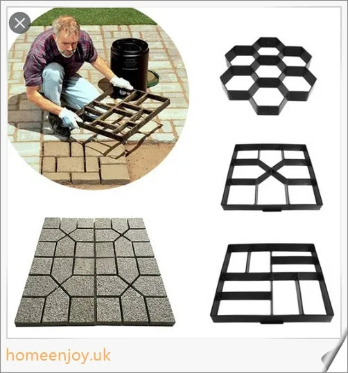 Garden Path Maker Mold by Trabyhand - Create custom cement or red mud garden paths with a natural, earthy stone effect