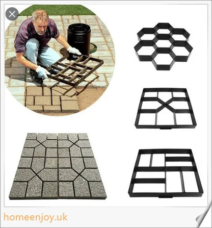 Garden Path Maker Mold by Trabyhand - Create custom cement or red mud garden paths with a natural, earthy stone effect
