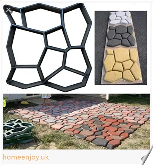 Garden Path Maker Mold by Trabyhand - Create custom cement or red mud garden paths with a natural, earthy stone effect