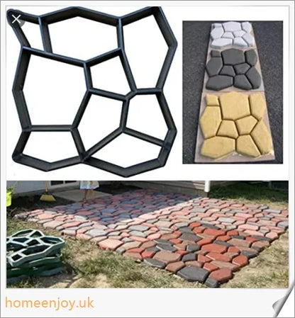 Garden Path Maker Mold by Trabyhand - Create custom cement or red mud garden paths with a natural, earthy stone effect