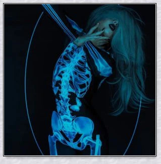 Sexyskull Bodysuit with bold skull graphics, form-fitting construction, and hidden zipper closure
