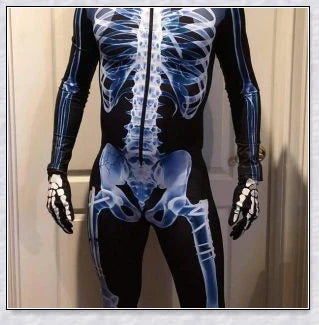 Sexyskull Bodysuit with bold skull graphics, form-fitting construction, and hidden zipper closure