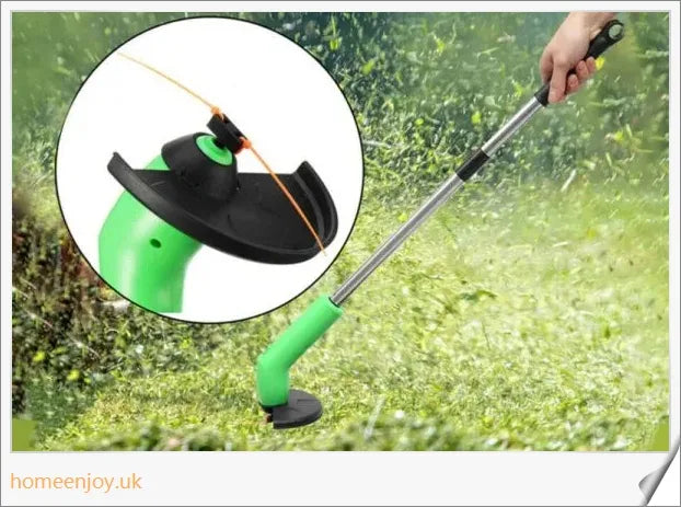 Premium cordless grass trimmer with adjustable cutting head and powerful electric motor for effortless lawn maintenance
