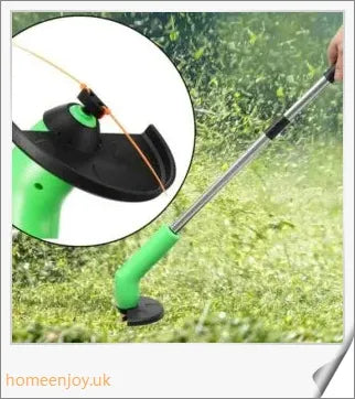 Premium cordless grass trimmer with adjustable cutting head and powerful electric motor for effortless lawn maintenance
